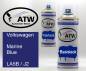 Preview: Volkswagen, Marine Blue, LA5B / J2: 400ml Sprühdose + 400ml Klarlack - Set, von ATW Autoteile West.